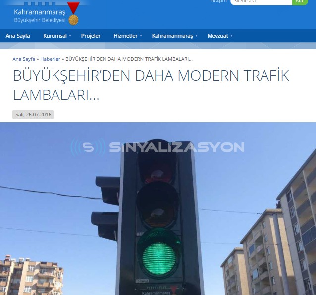 Plus de feux de signalisation modernes de Maraş Metropolitan..