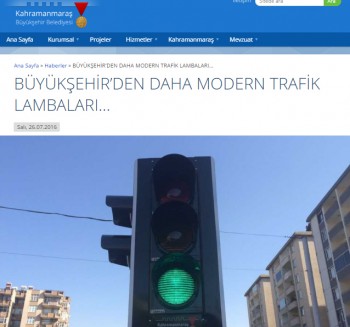 Plus de feux de signalisation modernes de Maraş Metropolitan..